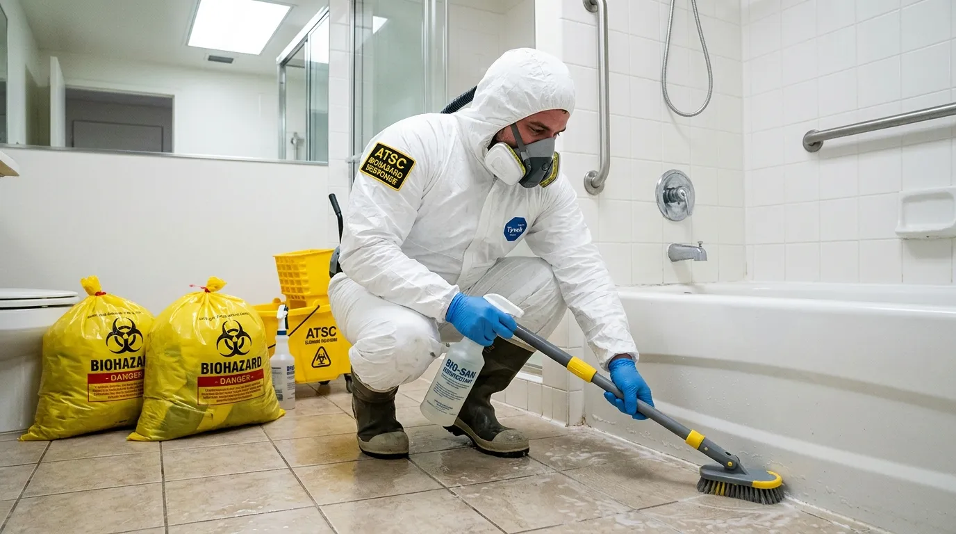 Decontamination equipment deployed for Blood Cleanup in Cleburne